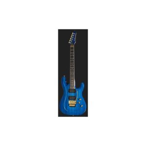 גיטרה חשמלית Harley Benton סופר-סטראט עם Floyd Rose – 2 הומבאקרי Hi-Gain, מתכות זהב, כחול שקוף (יבוא בלעדי)