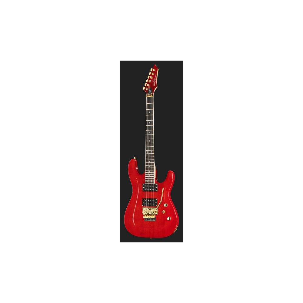 גיטרה חשמלית Harley Benton סופר-סטראט עם Floyd Rose – 2 הומבאקרים Hi-Gain, 24 סריגים, אדום שקוף (יבוא בלעדי) 2 הסופר-סטראט של Harley Benton – גיטרה חשמלית סופר-סטראט, תמונה 2