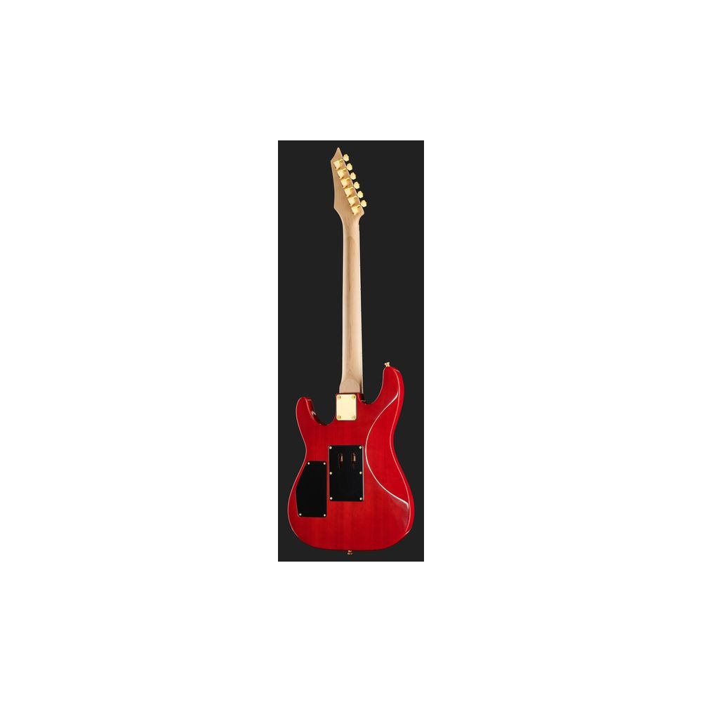 גיטרה חשמלית Harley Benton סופר-סטראט עם Floyd Rose – 2 הומבאקרים Hi-Gain, 24 סריגים, אדום שקוף (יבוא בלעדי) 3 הסופר-סטראט של Harley Benton – גיטרה חשמלית סופר-סטראט, תמונה 3