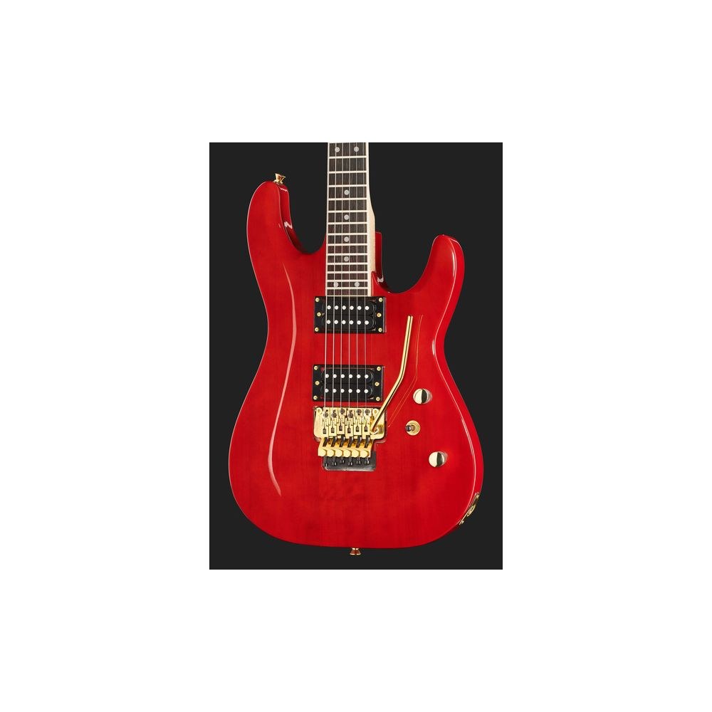 גיטרה חשמלית Harley Benton סופר-סטראט עם Floyd Rose – 2 הומבאקרים Hi-Gain, 24 סריגים, אדום שקוף (יבוא בלעדי) 4 הסופר-סטראט של Harley Benton – גיטרה חשמלית סופר-סטראט, תמונה 4