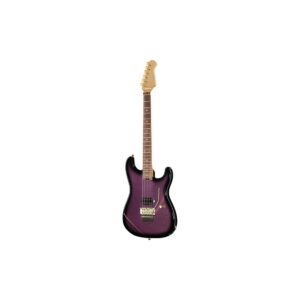 גיטרה חשמלית Harley Benton סופר-סטראט עם Floyd Rose – הומבאקר Tesla, נירוסטה, סגול נוצץ, מתכות זהב (יבוא בלעדי)