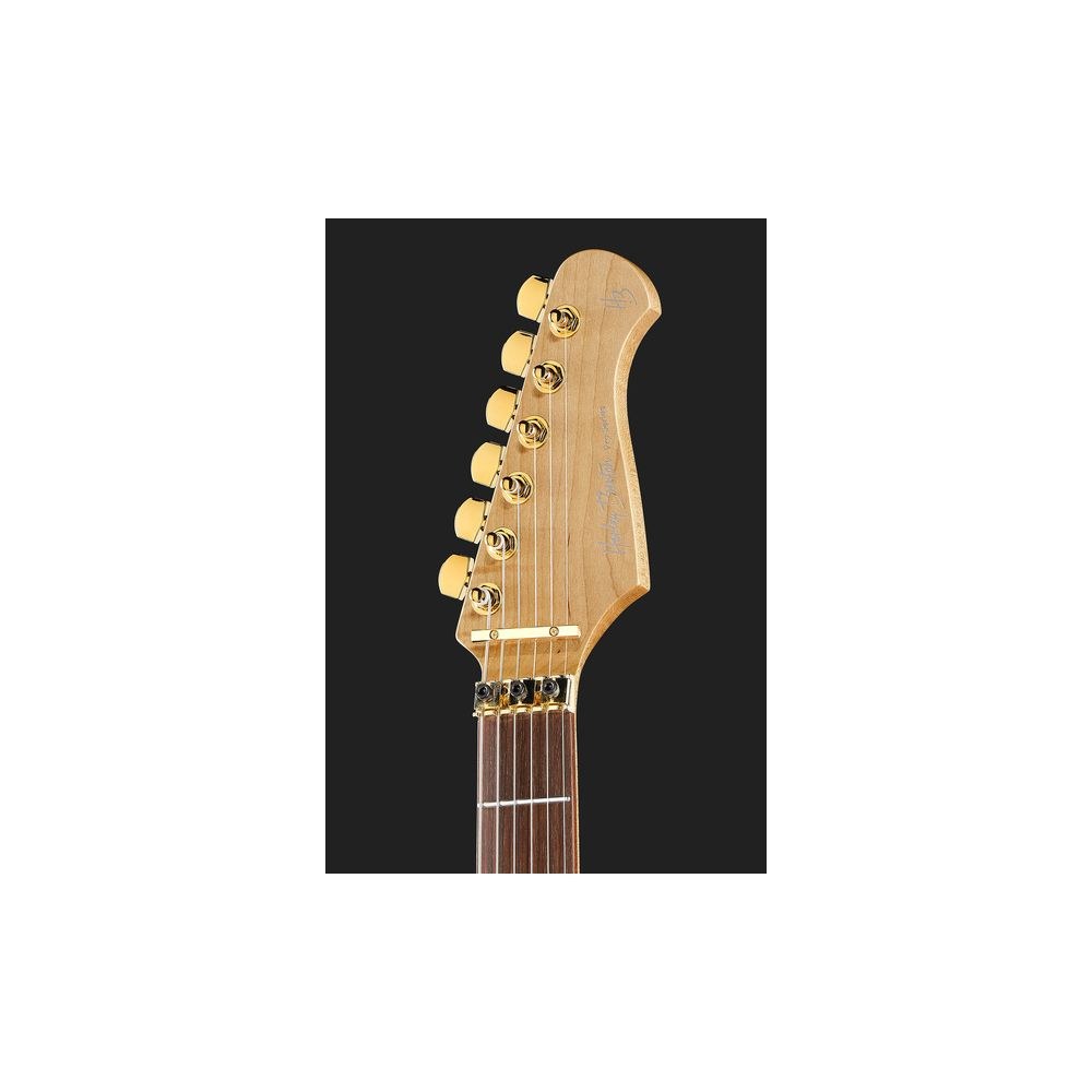 גיטרה חשמלית Harley Benton סופר-סטראט עם Floyd Rose – הומבאקר Tesla, נירוסטה, סגול נוצץ, מתכות זהב (יבוא בלעדי) 6 הסופר-סטראט הסגולה עם הפלויד – גיטרה חשמלית, תמונה 6