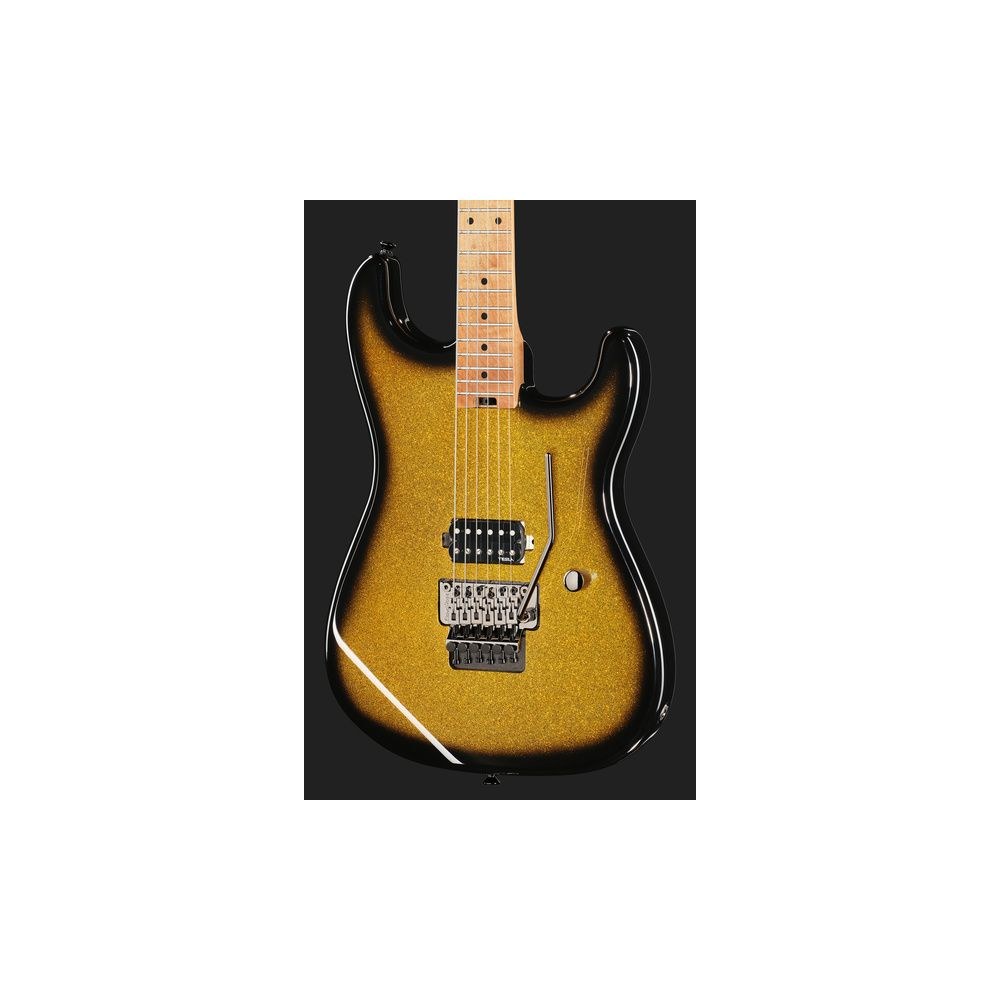 גיטרה חשמלית Harley Benton סופר-סטראט עם Floyd Rose – הומבאקר Tesla, סריגי נירוסטה, זהב נוצץ (יבוא בלעדי) 4 הסופר-סטראט הזהובה עם הפלויד – גיטרה חשמלית, תמונה 4