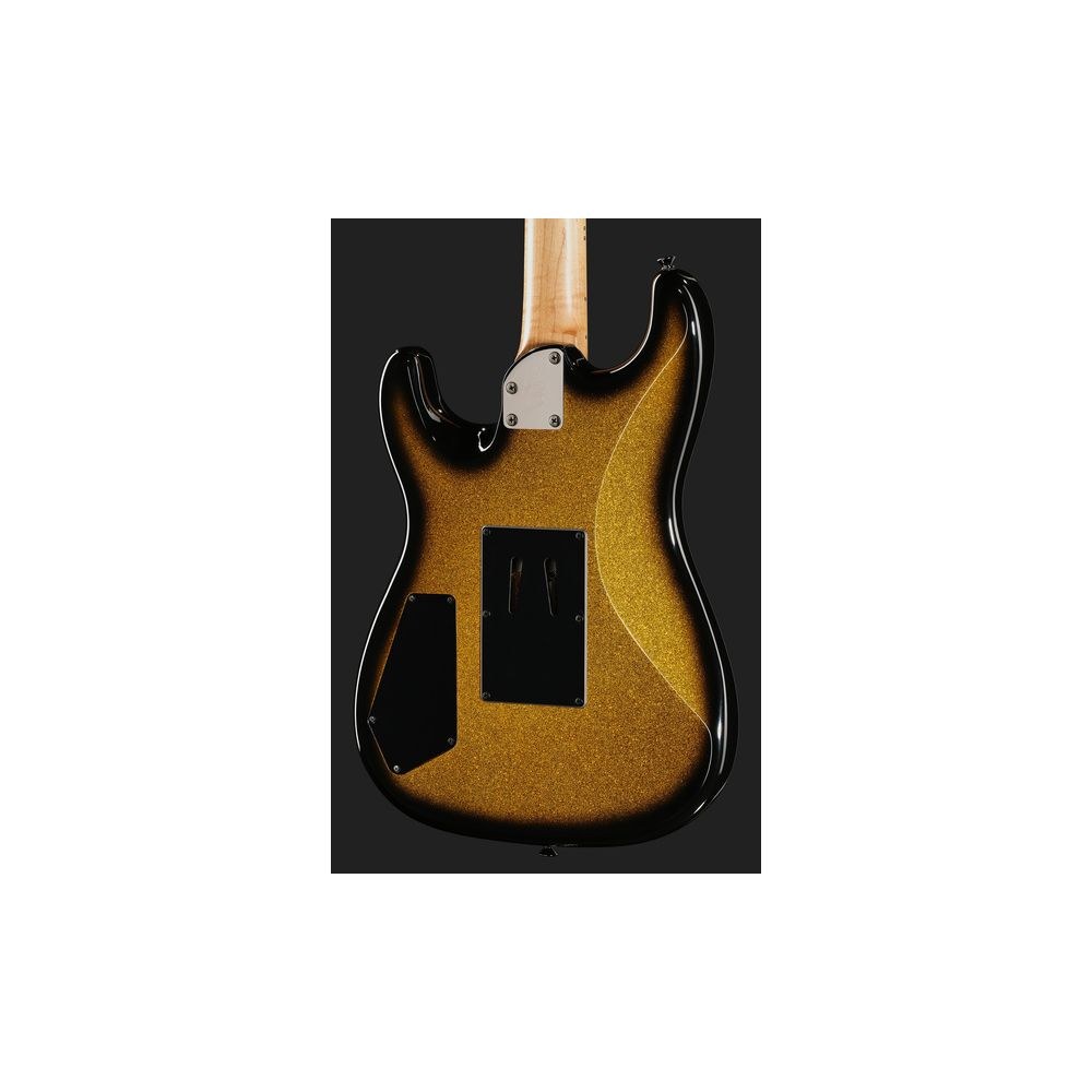 גיטרה חשמלית Harley Benton סופר-סטראט עם Floyd Rose – הומבאקר Tesla, סריגי נירוסטה, זהב נוצץ (יבוא בלעדי) 5 הסופר-סטראט הזהובה עם הפלויד – גיטרה חשמלית, תמונה 5