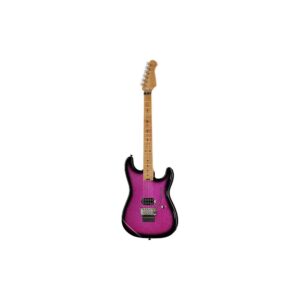 גיטרה חשמלית Harley Benton סופר-סטראט עם Floyd Rose – הומבאקר Tesla, סריגי נירוסטה, ורוד נוצץ (יבוא בלעדי)