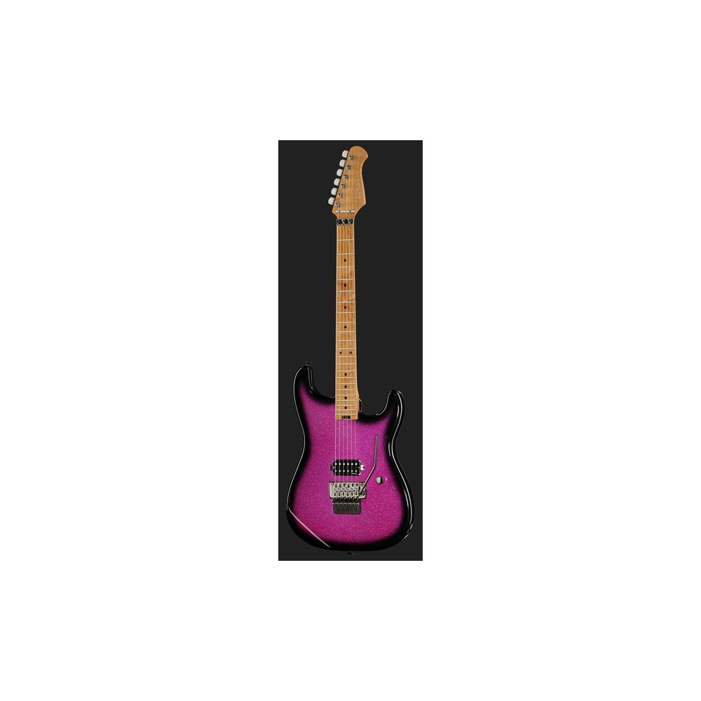 גיטרה חשמלית Harley Benton סופר-סטראט עם Floyd Rose – הומבאקר Tesla, סריגי נירוסטה, ורוד נוצץ (יבוא בלעדי) 2 הסופר-סטראט הוורודה עם הפלויד – גיטרה חשמלית, תמונה 2