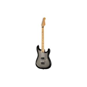 גיטרה חשמלית Harley Benton סופר-סטראט עם Floyd Rose – הומבאקר Tesla, סריגי נירוסטה, כסוף נוצץ (יבוא בלעדי)