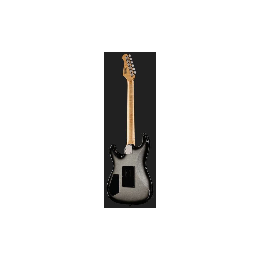 גיטרה חשמלית Harley Benton סופר-סטראט עם Floyd Rose – הומבאקר Tesla, סריגי נירוסטה, כסוף נוצץ (יבוא בלעדי) 3 הסופר-סטראט הכסופה עם הפלויד – גיטרה חשמלית, תמונה 3