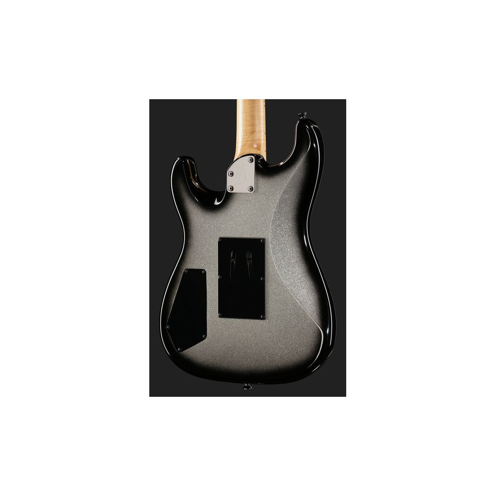 גיטרה חשמלית Harley Benton סופר-סטראט עם Floyd Rose – הומבאקר Tesla, סריגי נירוסטה, כסוף נוצץ (יבוא בלעדי) 5 הסופר-סטראט הכסופה עם הפלויד – גיטרה חשמלית, תמונה 5