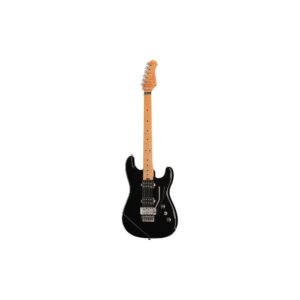 גיטרה חשמלית Harley Benton סופר-סטראט עם Floyd Rose – Tesla Plasma, ווליום וטון, שחור מבריק (יבוא בלעדי)