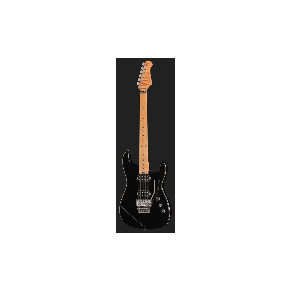 גיטרה חשמלית Harley Benton סופר-סטראט עם Floyd Rose – Tesla Plasma, ווליום וטון, שחור מבריק (יבוא בלעדי) 2 הסופר-סטראט השחורה עם הפלויד – גיטרה חשמלית, תמונה 2