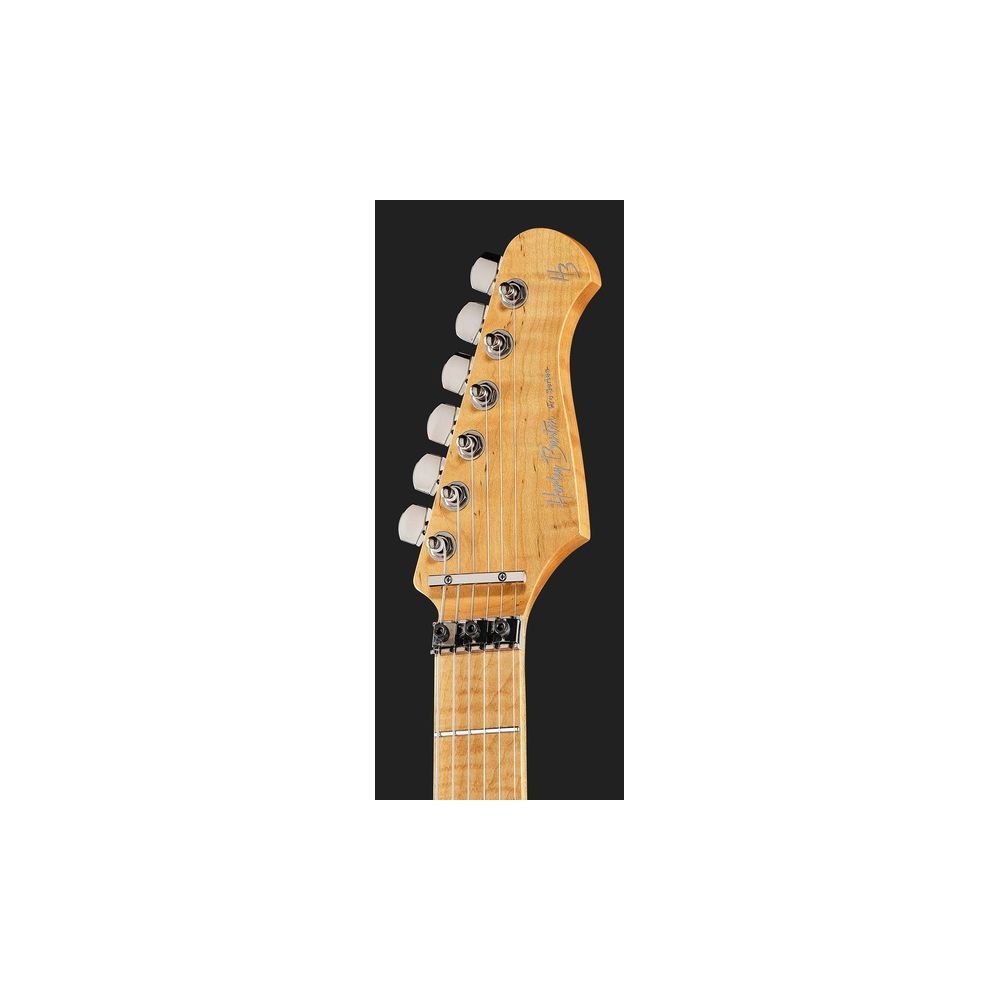 גיטרה חשמלית Harley Benton סופר-סטראט HH עם Floyd Rose – פרטת מייפל, 2 הומבאקרי Tesla, זהב נוצץ (יבוא בלעדי) 6 הסופר-סטראט HH הזהובה – גיטרה חשמלית, תמונה 6