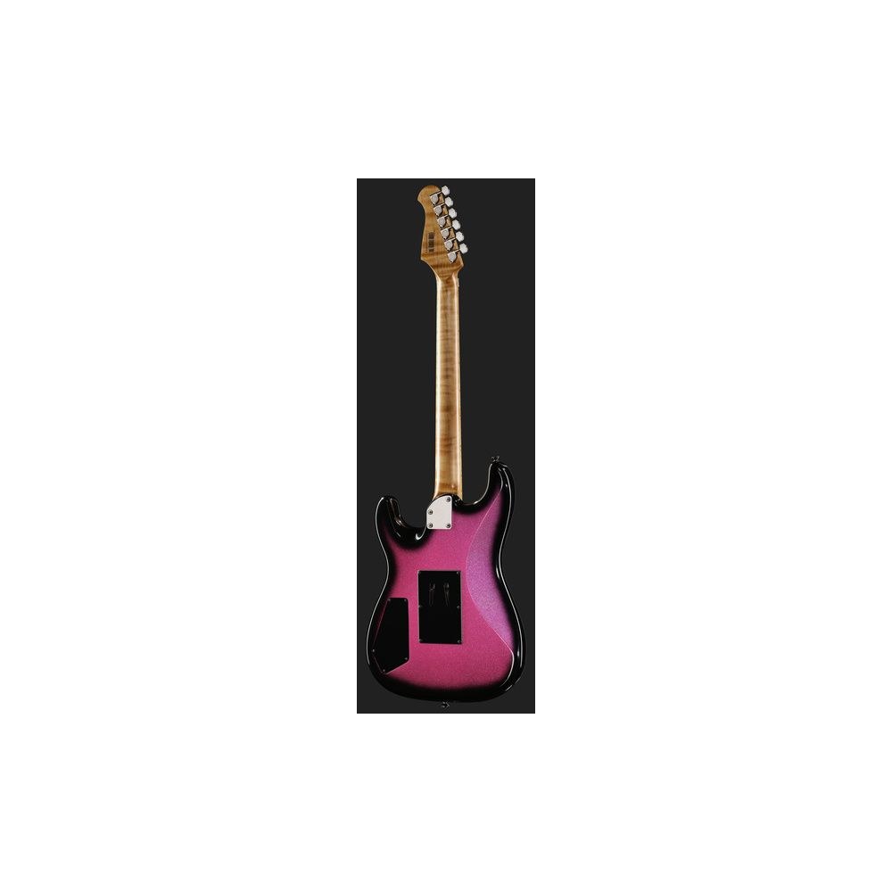 גיטרה חשמלית Harley Benton סופר-סטראט HH עם Floyd Rose – פרטת מייפל, 2 הומבאקרי Tesla, ורוד נוצץ (יבוא בלעדי) 3 הסופר-סטראט HH הוורודה – גיטרה חשמלית, תמונה 3