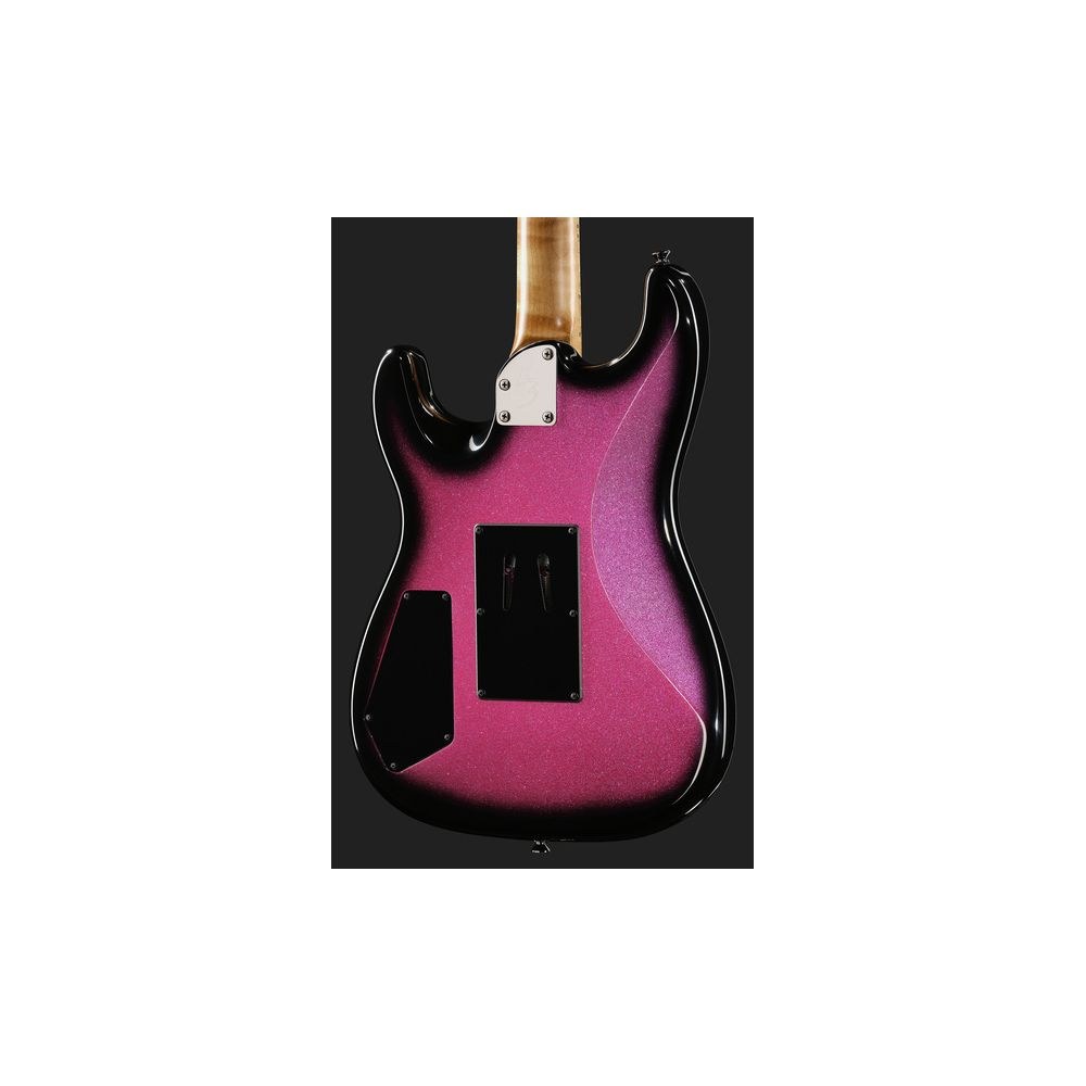 גיטרה חשמלית Harley Benton סופר-סטראט HH עם Floyd Rose – פרטת מייפל, 2 הומבאקרי Tesla, ורוד נוצץ (יבוא בלעדי) 5 הסופר-סטראט HH הוורודה – גיטרה חשמלית, תמונה 5
