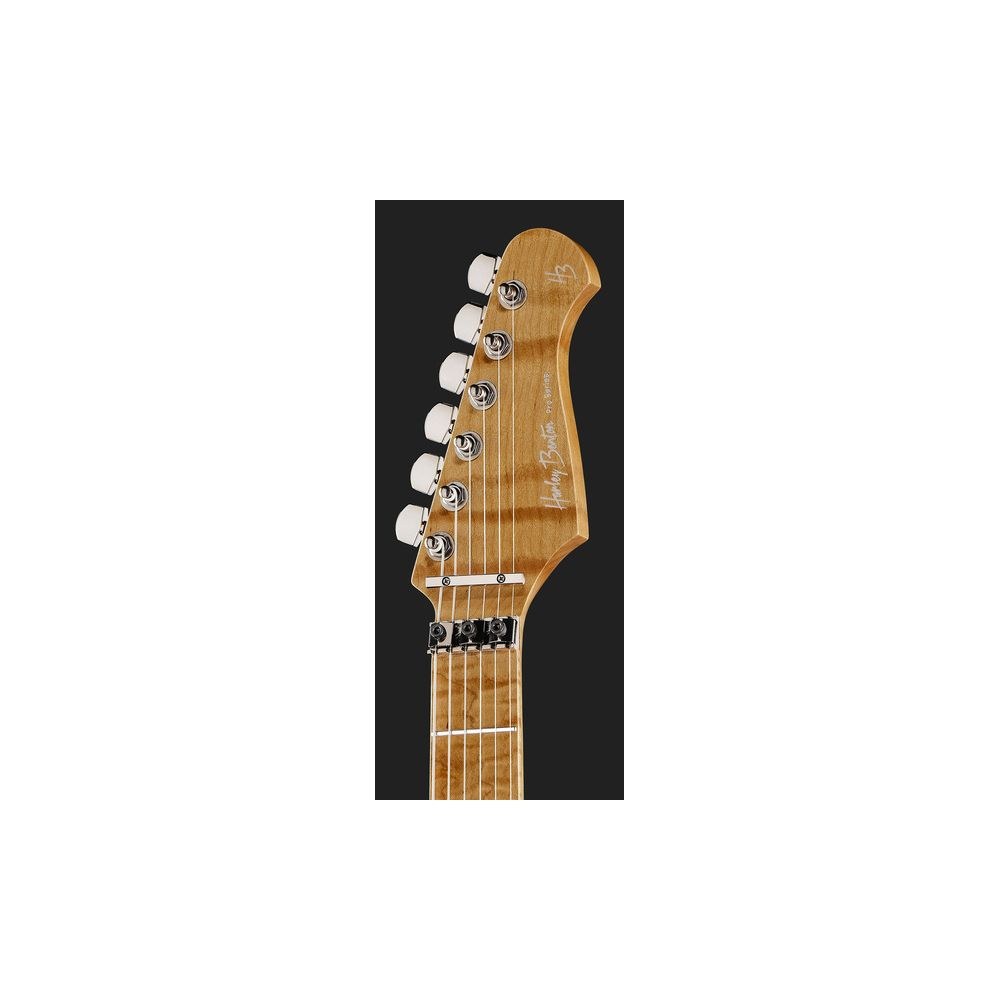 גיטרה חשמלית Harley Benton סופר-סטראט HH עם Floyd Rose – פרטת מייפל, 2 הומבאקרי Tesla, ורוד נוצץ (יבוא בלעדי) 6 הסופר-סטראט HH הוורודה – גיטרה חשמלית, תמונה 6