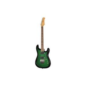 גיטרה חשמלית Harley Benton סופר-סטראט HH עם Floyd Rose – 2 הומבאקרי Tesla, נירוסטה, ירוק אמרלד נוצץ (יבוא בלעדי)