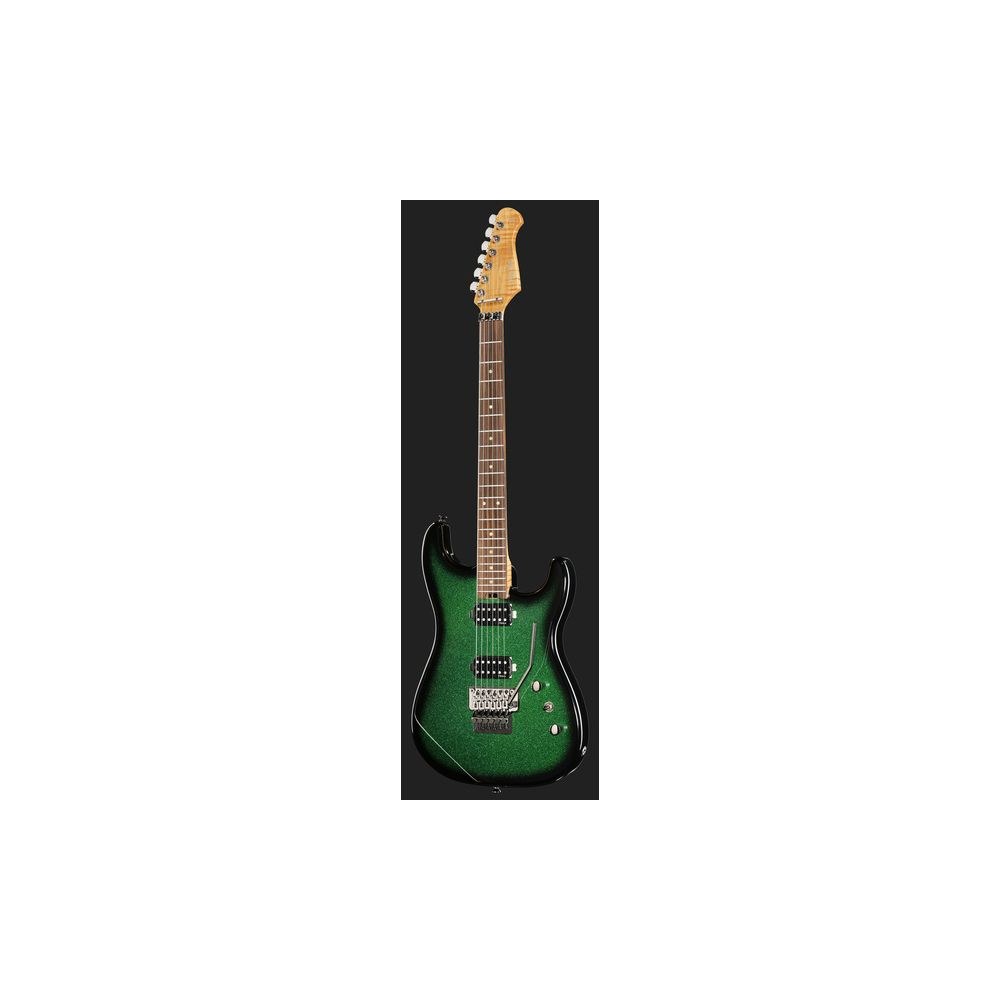 גיטרה חשמלית Harley Benton סופר-סטראט HH עם Floyd Rose – 2 הומבאקרי Tesla, נירוסטה, ירוק אמרלד נוצץ (יבוא בלעדי) 2 הסופר-סטראט HH באמרלד – גיטרה חשמלית, תמונה 2
