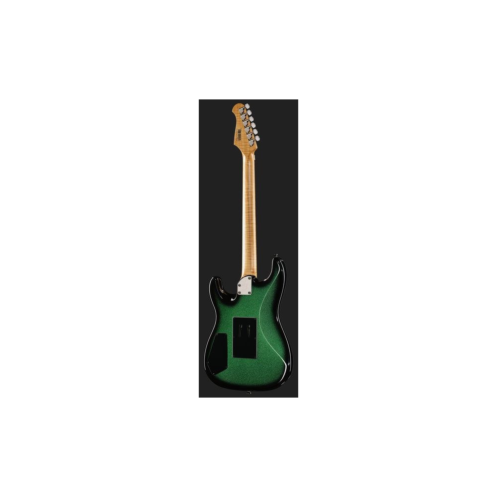 גיטרה חשמלית Harley Benton סופר-סטראט HH עם Floyd Rose – 2 הומבאקרי Tesla, נירוסטה, ירוק אמרלד נוצץ (יבוא בלעדי) 3 הסופר-סטראט HH באמרלד – גיטרה חשמלית, תמונה 3