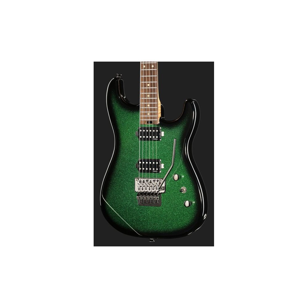 גיטרה חשמלית Harley Benton סופר-סטראט HH עם Floyd Rose – 2 הומבאקרי Tesla, נירוסטה, ירוק אמרלד נוצץ (יבוא בלעדי) 4 הסופר-סטראט HH באמרלד – גיטרה חשמלית, תמונה 4