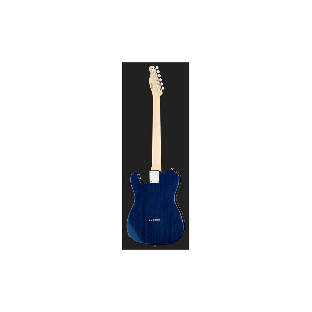 גיטרה חשמלית Harley Benton בסגנון טלה – גוף חדרי, טופ מייפל Quilted, 2 הומבאקרי Roswell, כחול שקוף (יבוא בלעדי) 3 הטלה הכחולה עם טופ ה-Quilted של Harley Benton – גיטרה חשמלית בסגנון טלה, תמונה 3