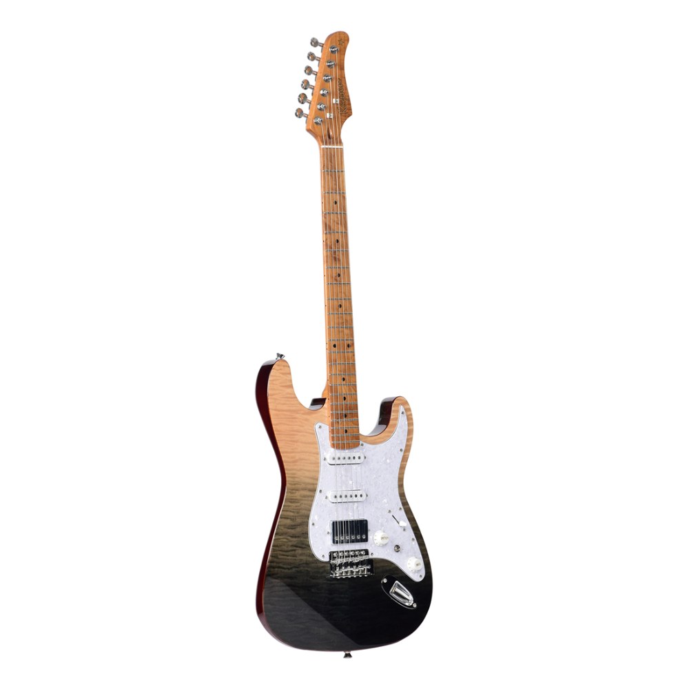 גיטרה חשמלית Kaysen KST-650 Black שחורה – גוף Linden ו-Flame Maple, פיקאפים Alnico V 3 גיטרה חשמלית Kaysen KST-650 בצבע שחור Black – תמונה 3