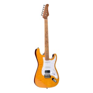 גיטרה חשמלית Kaysen KST-650 Gold זהב – גוף Linden ו-Flame Maple, פיקאפים Alnico V