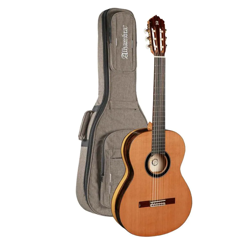 גיטרה קלאסית Alhambra 6 White Ebony כולל נרתיק 1 גיטרה קלאסית Alhambra 6 White Ebony כולל נרתיק