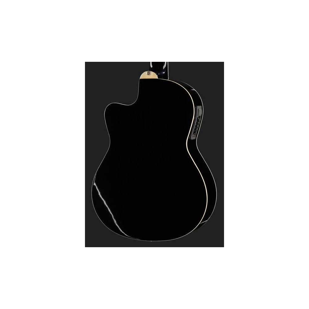 גיטרה קלאסית מוגברת Harley Benton 4/4 – קאטאווי, EQ 4 ערוצים, מיתרי ניילון, שחור מבריק (יבוא בלעדי) 2 הגיטרה הקלאסית השחורה של Harley Benton – גיטרה קלאסית מוגברת, תמונה 2
