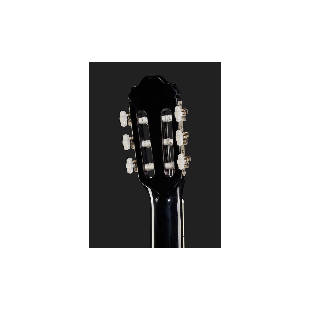 גיטרה קלאסית מוגברת Harley Benton 4/4 – קאטאווי, EQ 4 ערוצים, מיתרי ניילון, שחור מבריק (יבוא בלעדי) 3 הגיטרה הקלאסית השחורה של Harley Benton – גיטרה קלאסית מוגברת, תמונה 3