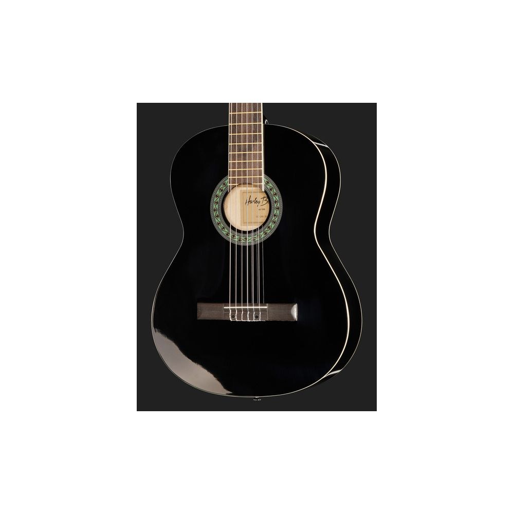 גיטרה קלאסית Harley Benton בגודל 4/4 – מיתרי ניילון, בינדינג קרם, שחור מבריק (יבוא בלעדי) 4 הקלאסית השחורה למתחילים – גיטרה קלאסית, תמונה 4