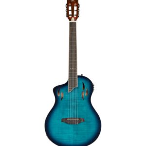 גיטרה קלאסית חשמלית שמאלית Ortega TourPlayer Deluxe – אקציה סאנברסט או מייפל להבה כחול