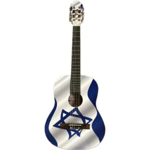 גיטרה קלאסית 1/2 INFINITY בעיצוב דגל ישראל כולל נרתיק