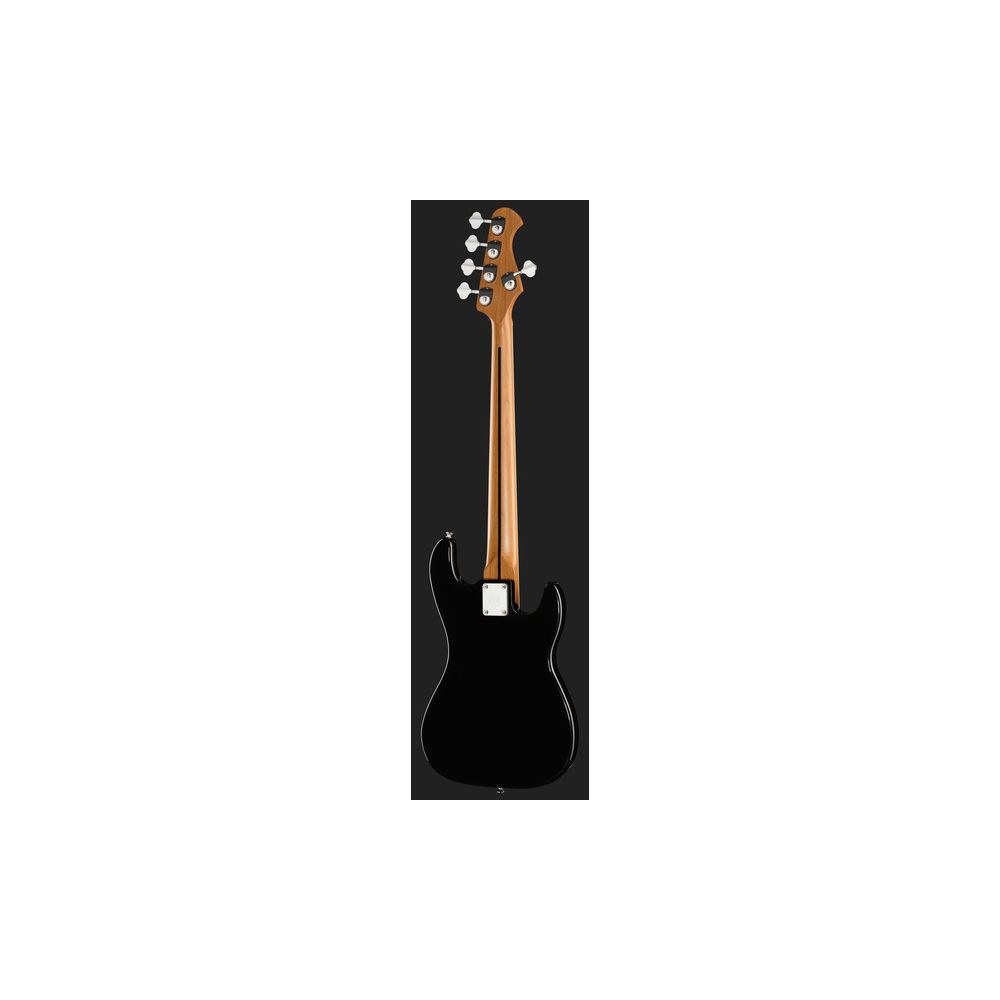 גיטרה בס 5 מיתרים לשמאליים Harley Benton מסדרת Deluxe – גוף אלדר, 2 סינגל קויל אלניקו 5, שחור (יבוא בלעדי) 3 בס 5 המיתרים השחור לשמאליים – גיטרה בס 5 מיתרים לשמאליים, תמונה 3