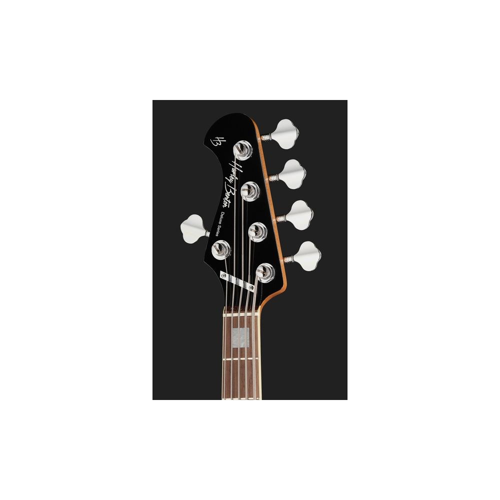 גיטרה בס 5 מיתרים לשמאליים Harley Benton מסדרת Deluxe – גוף אלדר, 2 סינגל קויל אלניקו 5, שחור (יבוא בלעדי) 6 בס 5 המיתרים השחור לשמאליים – גיטרה בס 5 מיתרים לשמאליים, תמונה 6