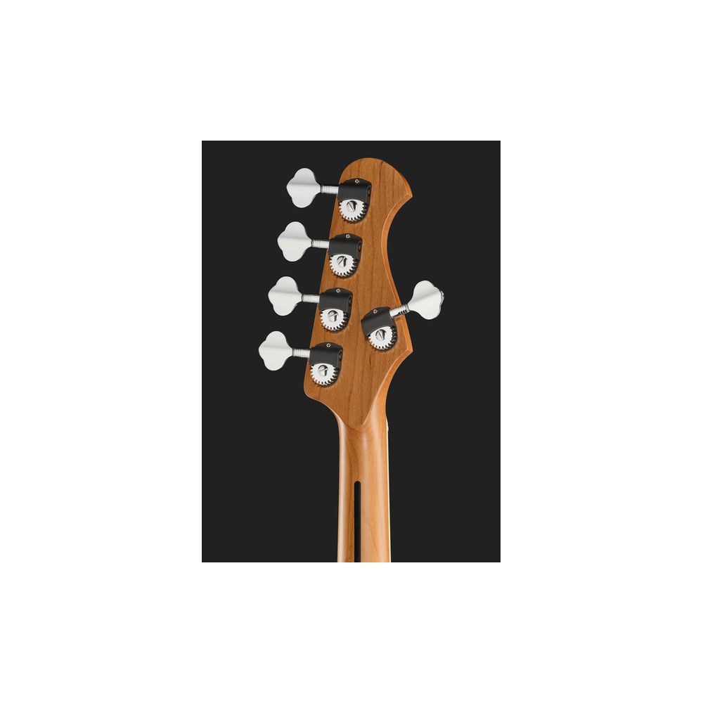 גיטרה בס 5 מיתרים לשמאליים Harley Benton מסדרת Deluxe – גוף אלדר, 2 סינגל קויל אלניקו 5, שחור (יבוא בלעדי) 7 בס 5 המיתרים השחור לשמאליים – גיטרה בס 5 מיתרים לשמאליים, תמונה 7