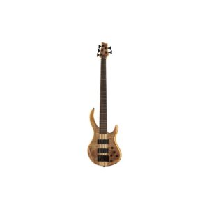 גיטרה בס 5 מיתרים Harley Benton עם צוואר Neck-Thru – EQ אקטיבי 3 ערוצים, טופ מייפל להבה, טבעי (יבוא בלעדי)