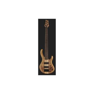 גיטרה בס 5 מיתרים Harley Benton עם צוואר Neck-Thru – EQ אקטיבי 3 ערוצים, טופ מייפל להבה, טבעי (יבוא בלעדי)