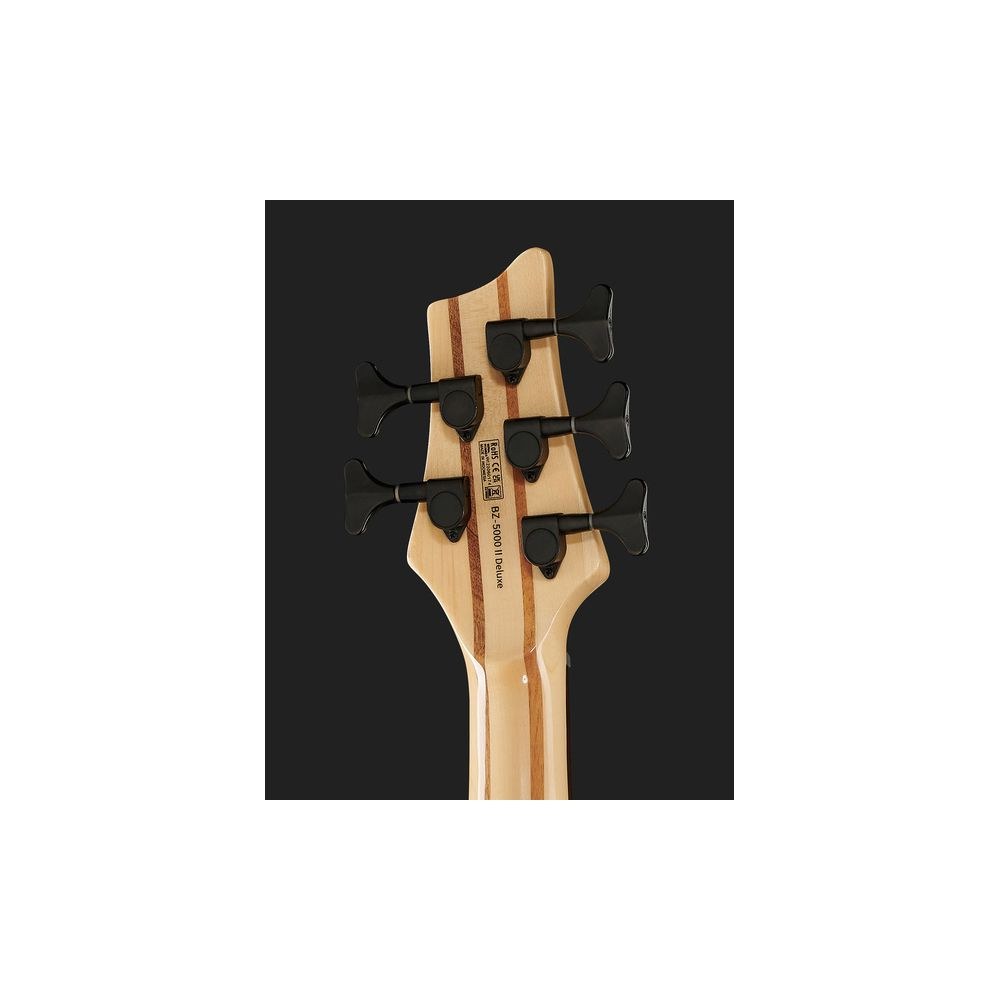 גיטרה בס 5 מיתרים Harley Benton עם צוואר Neck-Thru – EQ אקטיבי 3 ערוצים, טופ מייפל להבה, טבעי (יבוא בלעדי) 7 בס ה-Neck-Thru 5 המיתרים של Harley Benton – גיטרה בס 5 מיתרים, תמונה 7