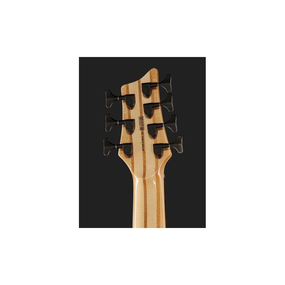 גיטרה בס 7 מיתרים Harley Benton – צוואר עובר (Neck-Thru), טופ מייפל להבה AAA, EQ אקטיבי 3 ערוצים (יבוא בלעדי) 7 בס 7 המיתרים של Harley Benton – גיטרה בס 7 מיתרים, תמונה 7