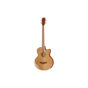 גיטרה בס אקוסטית Harley Benton – סופר ג׳מבו עם קאטאוויי, EQ 4 ערוצים וטיונר, טבעי (יבוא בלעדי)