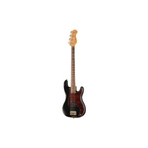 גיטרה בס Harley Benton בסגנון פרסישן וינטג׳ – גימור Light Aged, גוף אלדר, 34 אינץ׳, שחור (יבוא בלעדי)