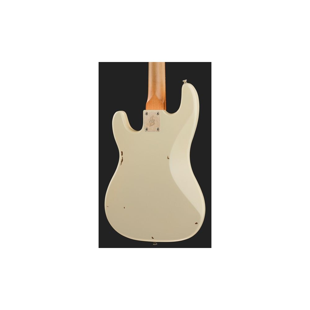 גיטרה בס Harley Benton בסגנון פרסישן וינטג׳ – גימור Light Aged, גוף אלדר, 34 אינץ׳, Olympic White (יבוא בלעדי) 5 הפרסישן הלבנה בגימור Light Aged – גיטרה בס, תמונה 5
