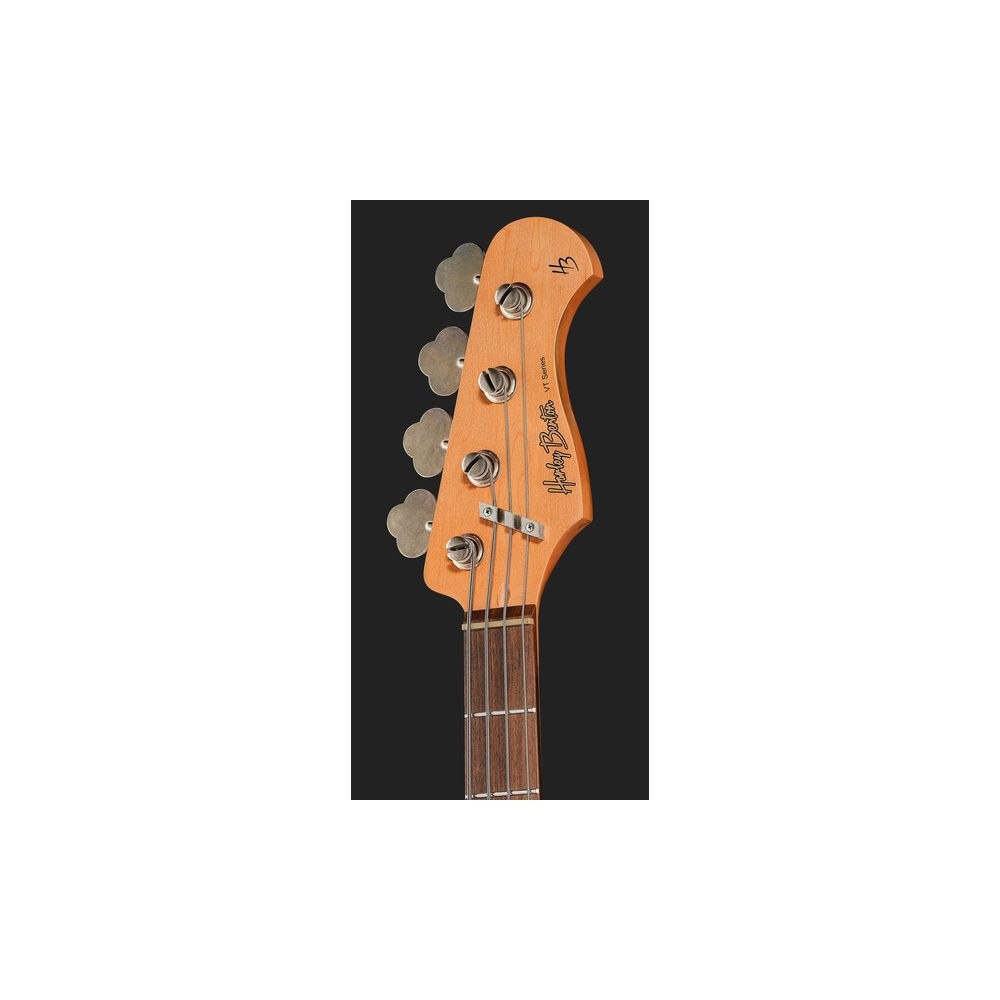 גיטרה בס Harley Benton בסגנון פרסישן וינטג׳ – גימור Light Aged, גוף אלדר, 34 אינץ׳, Olympic White (יבוא בלעדי) 6 הפרסישן הלבנה בגימור Light Aged – גיטרה בס, תמונה 6