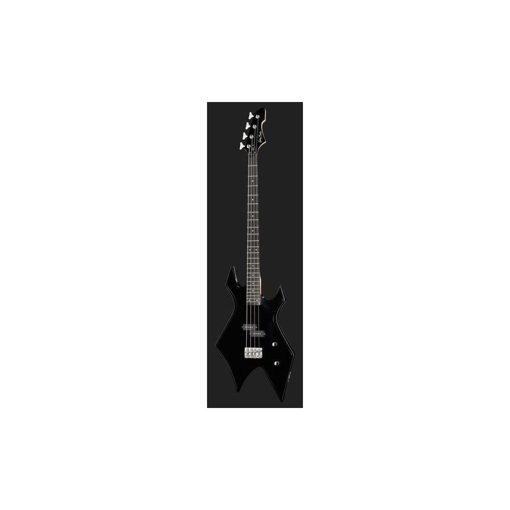 גיטרה בס Harley Benton מסדרת Rock – צוואר מודבק, 24 סריגים, פיקאפ ספליט, שחור (יבוא בלעדי) 2 בס ה-Rock השחור של Harley Benton – גיטרה בס, תמונה 2