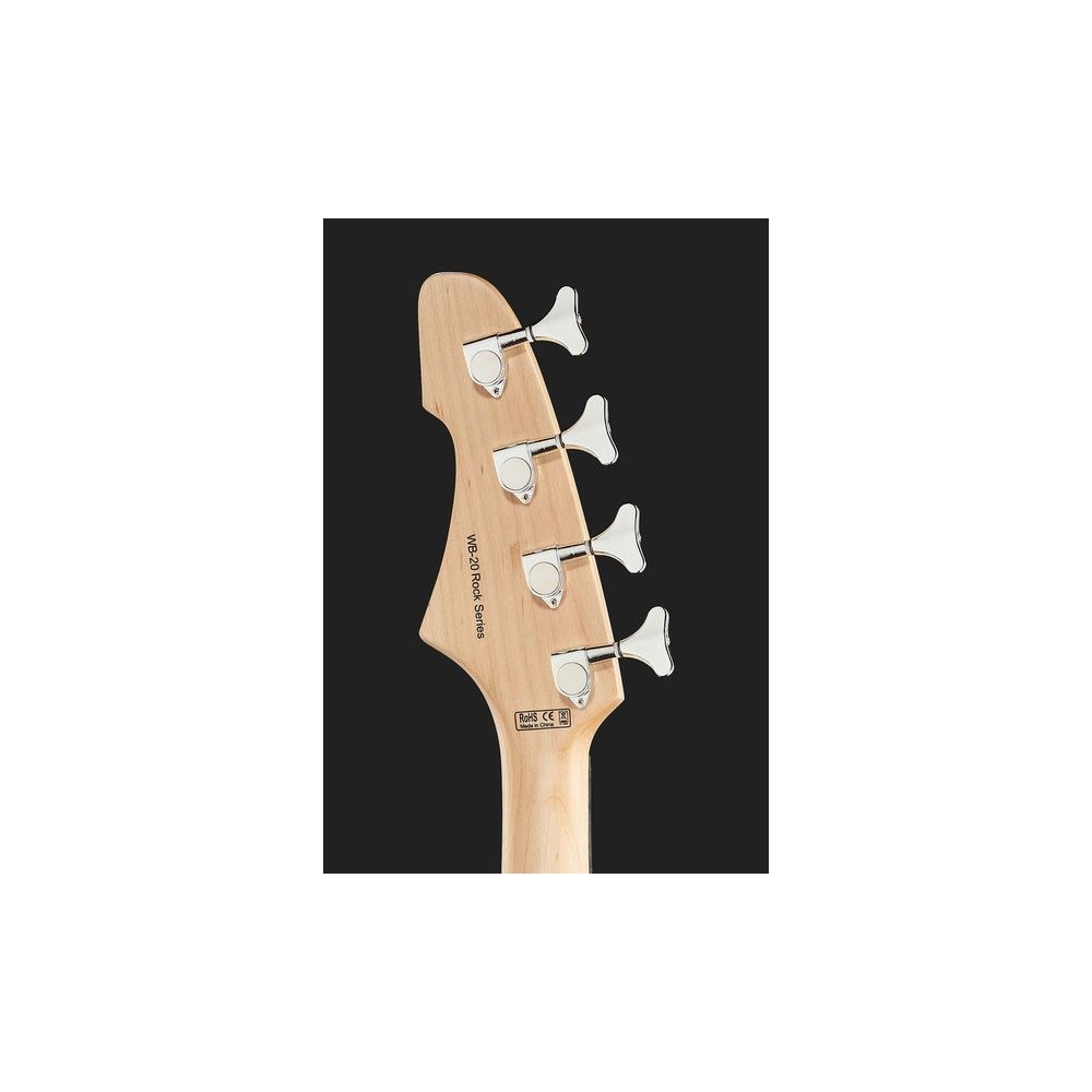 גיטרה בס Harley Benton מסדרת Rock – צוואר מודבק, 24 סריגים, פיקאפ ספליט, שחור (יבוא בלעדי) 7 בס ה-Rock השחור של Harley Benton – גיטרה בס, תמונה 7