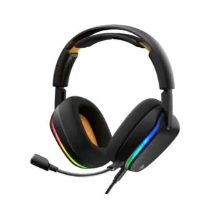אוזניות גיימינג Glorious GHS Eternal RGB – חיבור USB-C ו-3.5 מ״מ, תאורת RGB, דרייברים זוויתיים 40 מ״מ