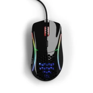 עכבר גיימינג חוטי Glorious Model D – עיצוב ארגונומי במשקל 69 גרם, חיישן PixArt 3360 ותאורת RGB