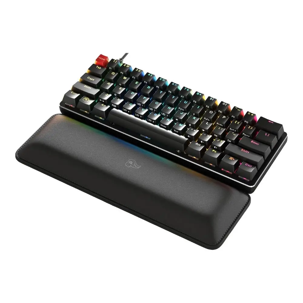 משענת יד מרופדת למקלדת Glorious Wrist Pad Compact – ליבת קצף, כיסוי בד חלק ובסיס גומי נגד החלקה 1 Glorious Wrist Pad Compact משענת יד למקלדת