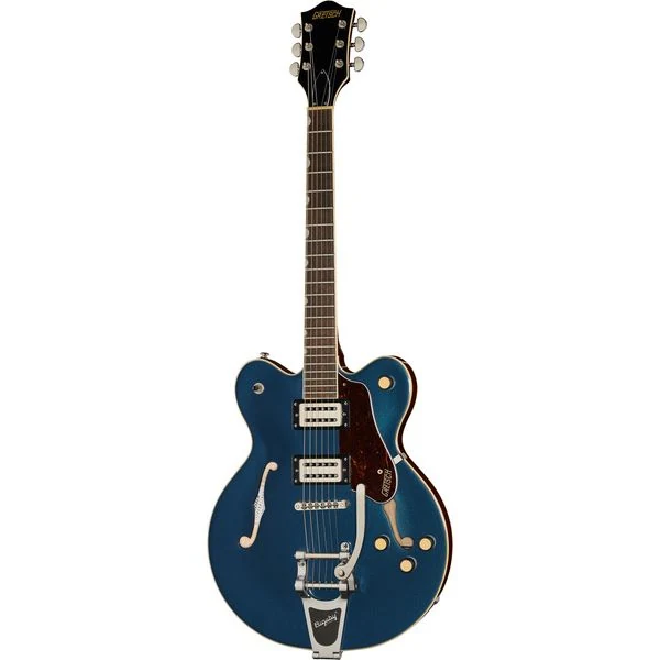 Gretsch G2622T Streamliner Dark Denim – גיטרה חצי־חלולה עם Bigsby 1 גיטרת Gretsch G2622T Streamliner בגוון Dark Denim עם Bigsby – מבט קדמי מלא