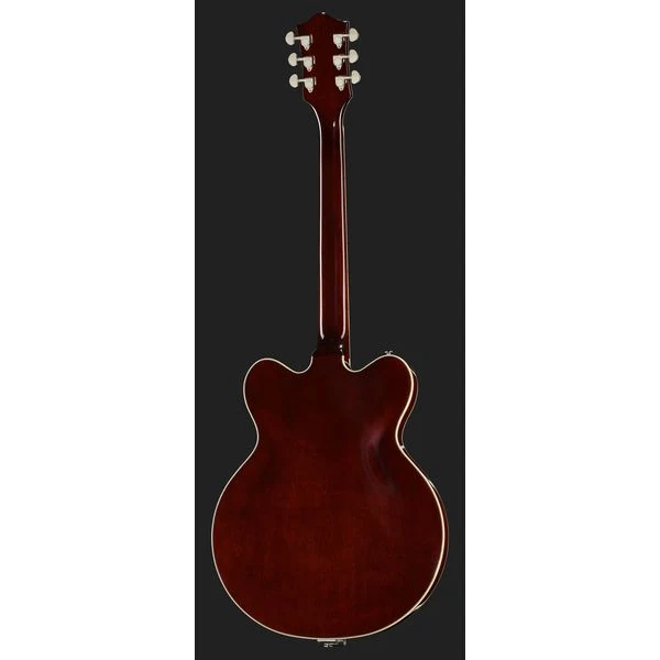 Gretsch G2622T Streamliner Dark Denim – גיטרה חצי־חלולה עם Bigsby 2 Gretsch G2622T Streamliner – מבט אחורי על הגוף והצוואר בגוון חום־אדמדם